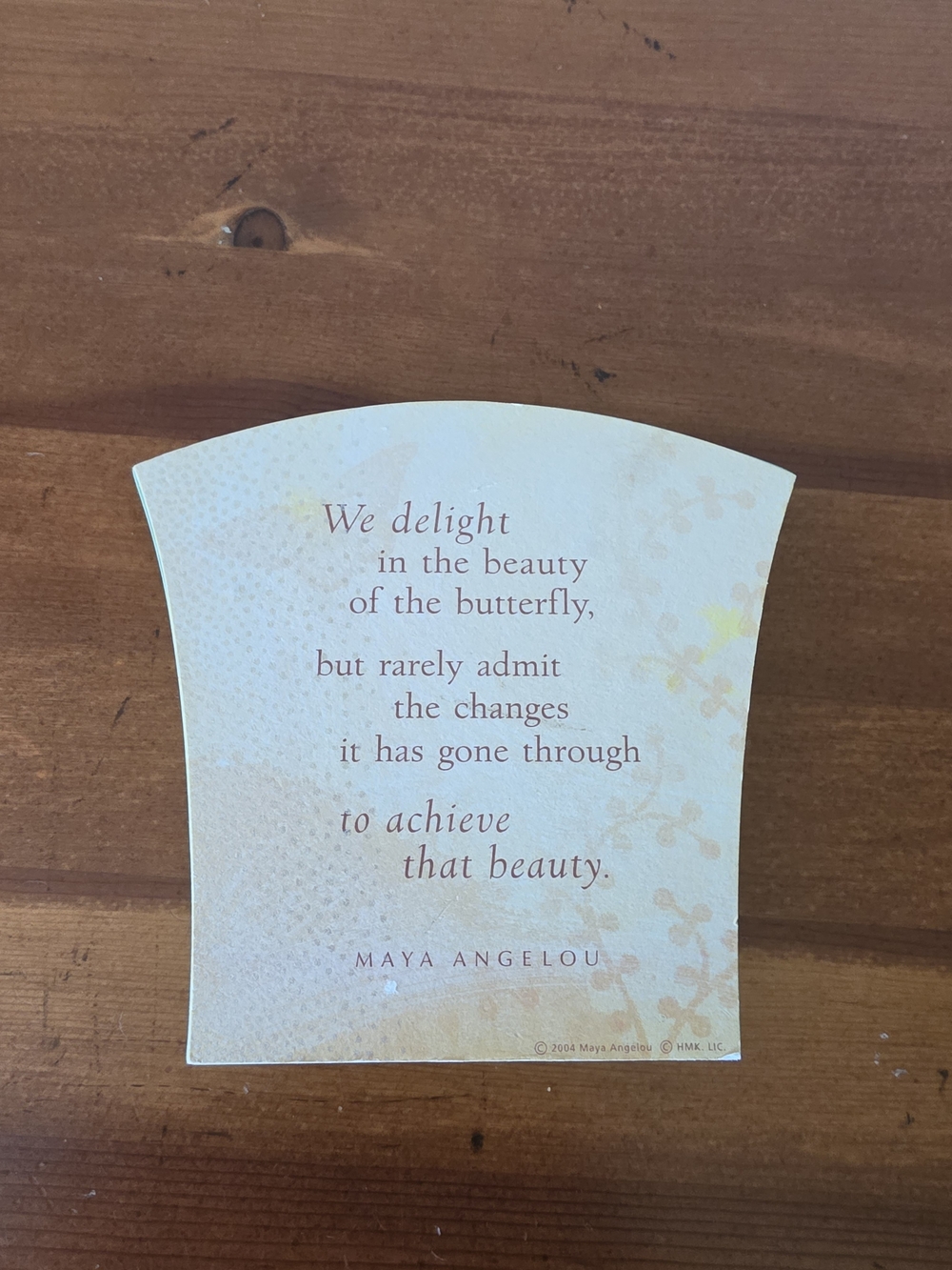 Inspirational Butterfly Quote Wall Art - Cream